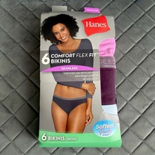 Hanes Women's Comfort Flex Fit Bikinis - Multicolor - Size 6 Medium - New