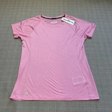 Smartwool Active T Shirt Womens Medium Pink Merino Wool Blend Short Sleeve New