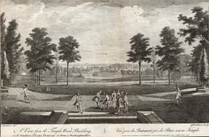 In The Gardens Of Earl Temple Stowe Buckinghamshire Engraving George Bickham 14