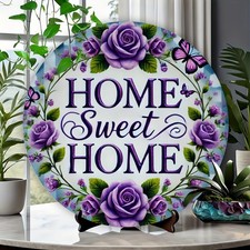 Decorative Signs  Plaques Round Tin Metal Signs Home D cor, Waterproof Home Swe