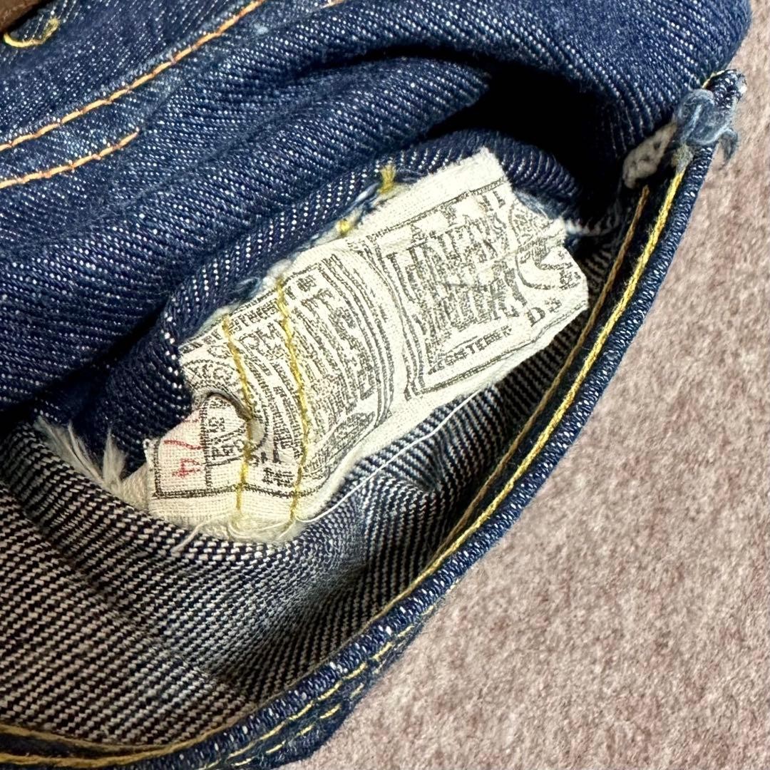 Lee 60s Vtg Denim Pants Jeans 101Z Side Black Tag Leather Patch Men's Bottom image 8