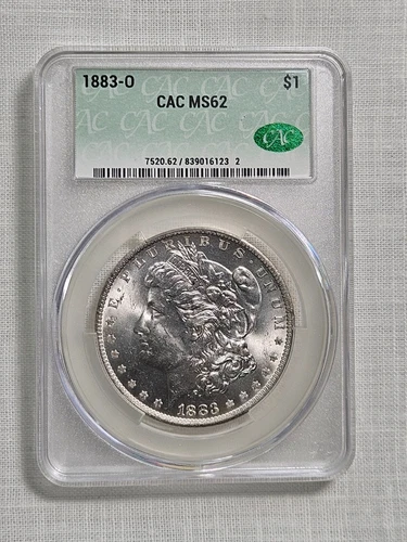 1883-O  Morgan Silver Dollar CAC Graded MS62