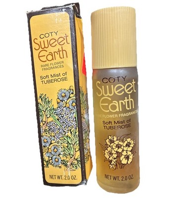 Vintage Coty Sweet Earth Soft Mist Tuberose NEW Flower Fragrances Perfume 2.0 oz