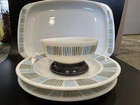 Vintage Matchmaker JAJ Pyrex Lot 4 Pieces, 1 Dish Platter, 2 Plates, 1 soup bowl