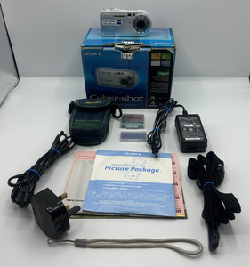 Sony Cybershot DSC-P100 5.1MP Camera Boxed Carl Zeiss Lens Tested & Working