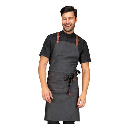NLUS Grembiule Da Cameriere Con 4 Tasche – Resistente Ad Acqua E Olio – Taglia Unica Con Cinghie Lunghe (Nero) - 2