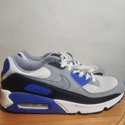 Nike Air Max 90 Shoes Mens Size 11 Gray Blue Suede Running Sneakers CD0881-102