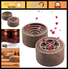 2 PCS Walnut Wood Essential Oil Diffuser Set, Aromatherapy for Home, Office, Spa
