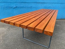 * BERTOIA BANK 400 KNOLL INT. USA MID CENTURY DESIGN TEAK