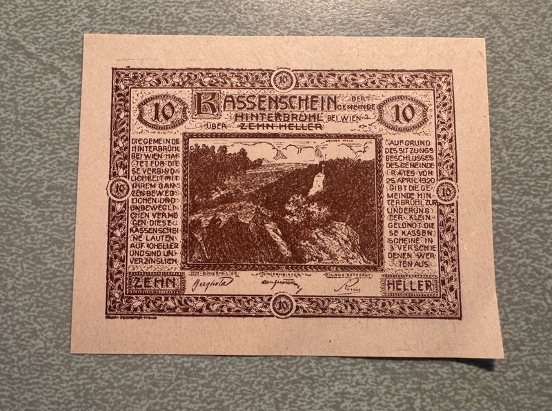 Hinterbrühl 10 Heller 1920