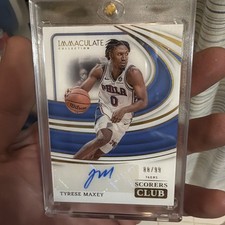2023-24 Panini Immaculate Tyrese Maxey Scorers Club Auto /99