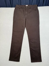 FLINT AND TINDER  Straight Fit Brown Cotton Chino pants Men's 33x32 (Fits 31x31)