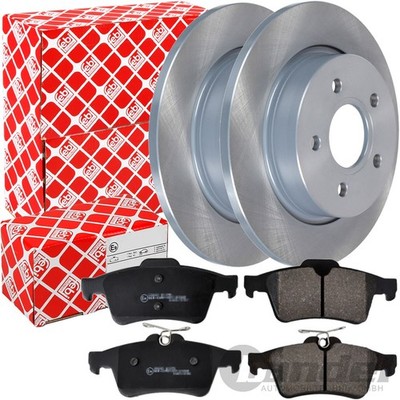 FEBI BREMSSCHEIBEN Ø271mm VOLL + BELÄGE HINTEN passend für FORD FOCUS III 3