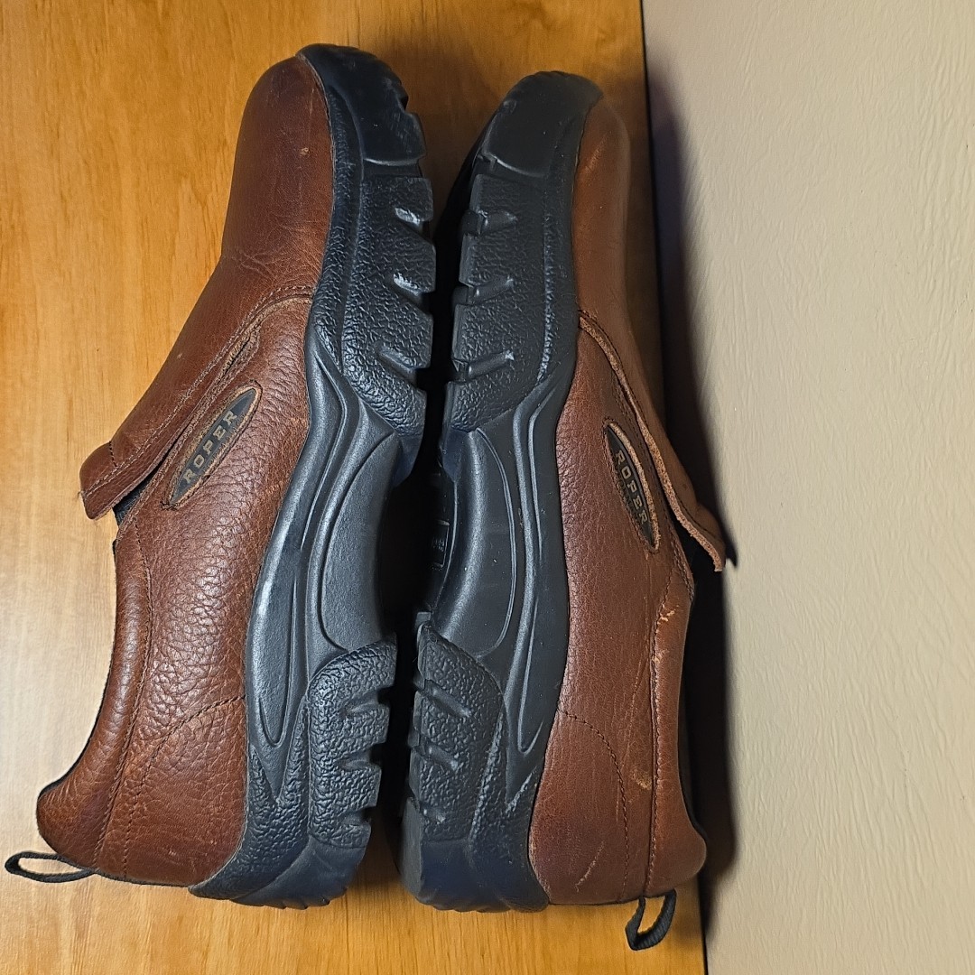 Roper Men's Brown Leather Performance Slip-On Loa… - image 10