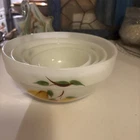 Vintage Fire King 8.5/7.5/6/5 4 Nesting Mixing Bowls Anchor Hocking Fire king