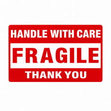 10-100pcs Fragile Handle With Care 3x5" Stickers Packaging Safety Mailing Labels