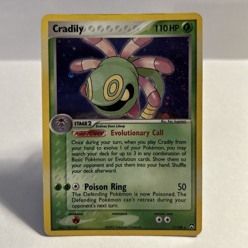 Cradily 7/108 EX Power Keepers Holo Pokemon TCG