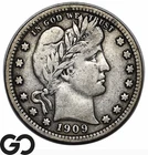 1909 Barber Quarter, Choice FINE++