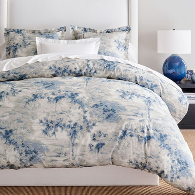Pottery Barn Jardin Toile Duvet Cover Full/Queen + 2 Standard Sham