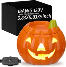 Halloween Wax Melt Warmer Pumpkin Candle Wax Melter Electric Pumpkin Cube Melter