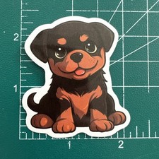 Rottweiler Rottie Puppy Dog Decal Sticker 2 1/8  x 2 1/4  