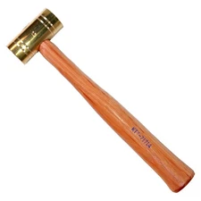 K-Tool Hammer Brass Head Hickory Handle 1.25" Diameter 16 oz. Non-Sparking Ea