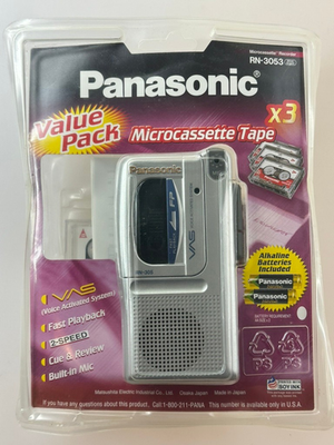 Panasonic RN-3053 Handheld MicroCassette Tape Voice Activated