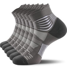 Compression Ankle Support Socks Coolmax Wicking Cushioned Athletic Plantar Fa...