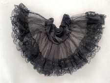 Halloween Black TUTU PETTICOAT Tulle Lace Woman Small Medium Micro Mini Spirit