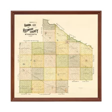 Old Map of Redwood County, MN 1898 - Vintage Minnesota Art