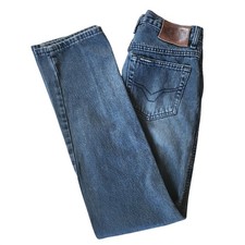 Harley Davidson Biker Blues Jeans Womens 32x34 Straight Made in USA bikercore