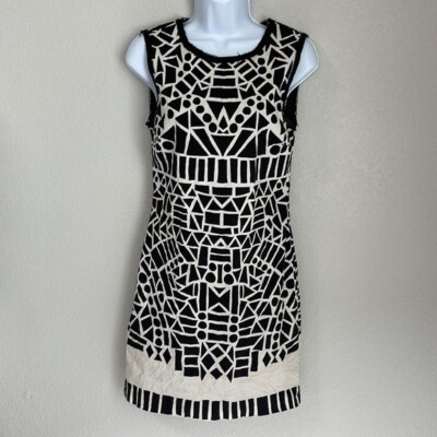 Artelier Nicole Miller Geometric Linen Sleeveless Sheath Dress Size 4 Career | eBay Artelier Nicole Miller Geometric Linen Sleeveless Sheath Dress Size 4 Career | eBay
