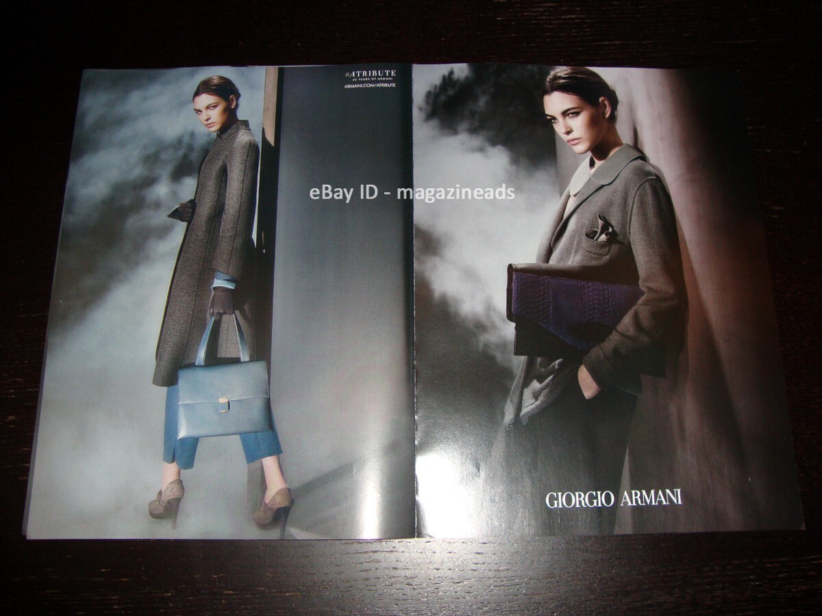 GIORGIO ARMANI 4-Page PRINT AD Fall 2015 VITTORIA CERETTI Sølve