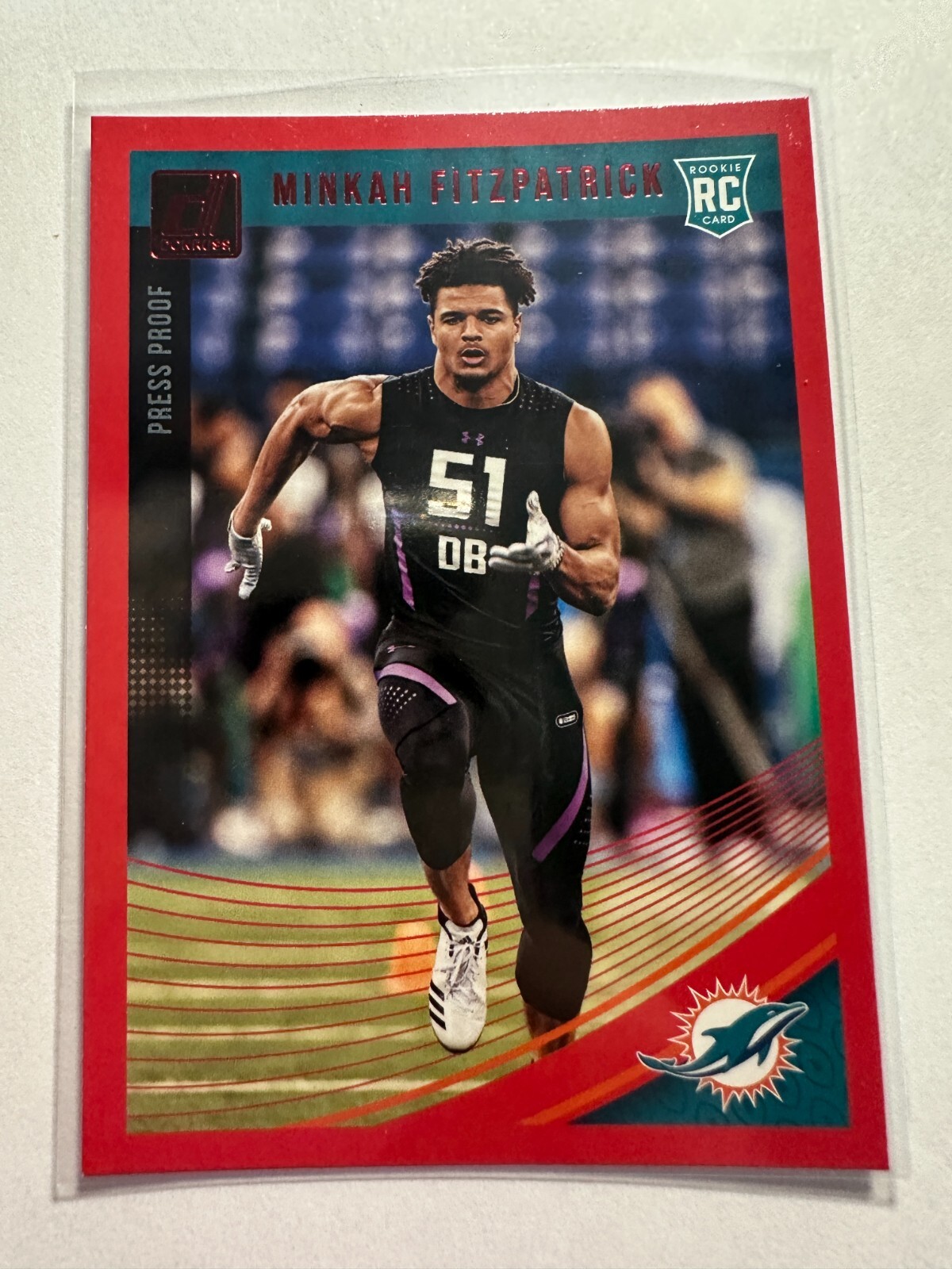 K20,574 - 2018 Donruss Press Proof Red #353 Minkah Fitzpatrick