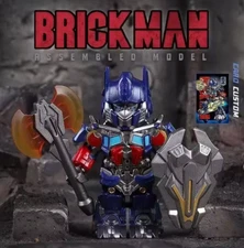 CUSTOM LEGO MECH Brick Man #1 TRANSFORMERS OPTIMUS PRIME Deluxe CHROMED MiniFig