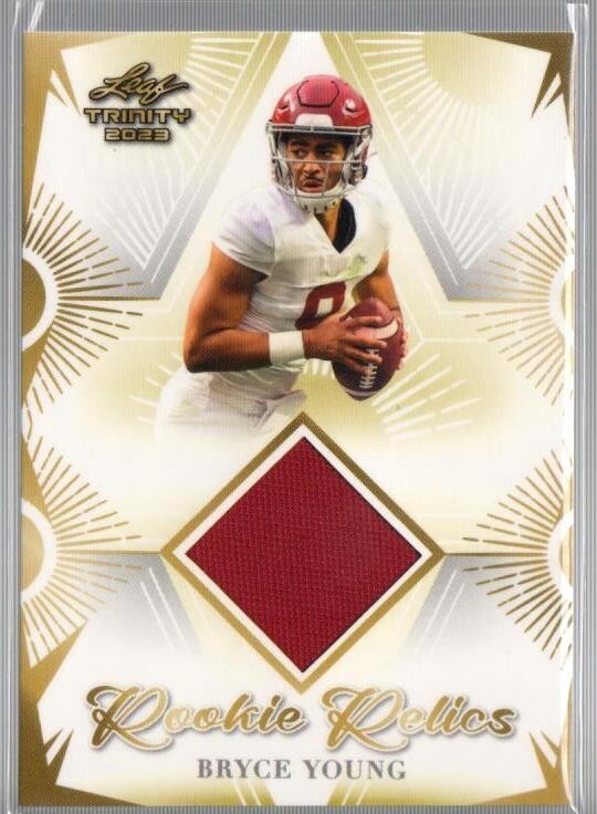 Bryce Young 2023 Leaf Trinity Football Rookie Relics Jersey #RR-5 Crimson Tide