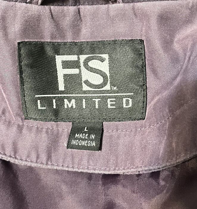FS Limited Microfiber Jacket Coat Purple Zip Togg… - image 8