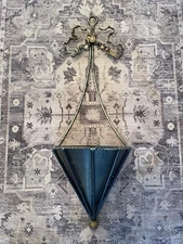 Vintage French Country Farmhouse Metal Wall Planter