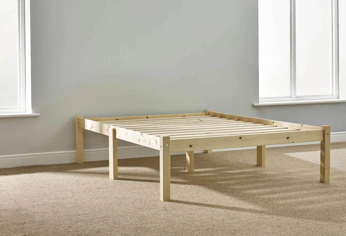 4ft 6 Double HEAVY DUTY Solid Pine Bed Frame Very Strong EB3