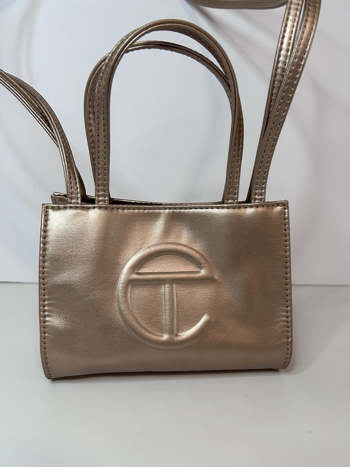 Telfar Small Shopping Crossbody Tote Bag Copper EUC