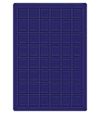 LINDNER 2180ME Velourseinlagen Tableaus Blau 80x quadratische Fächer 24 mm