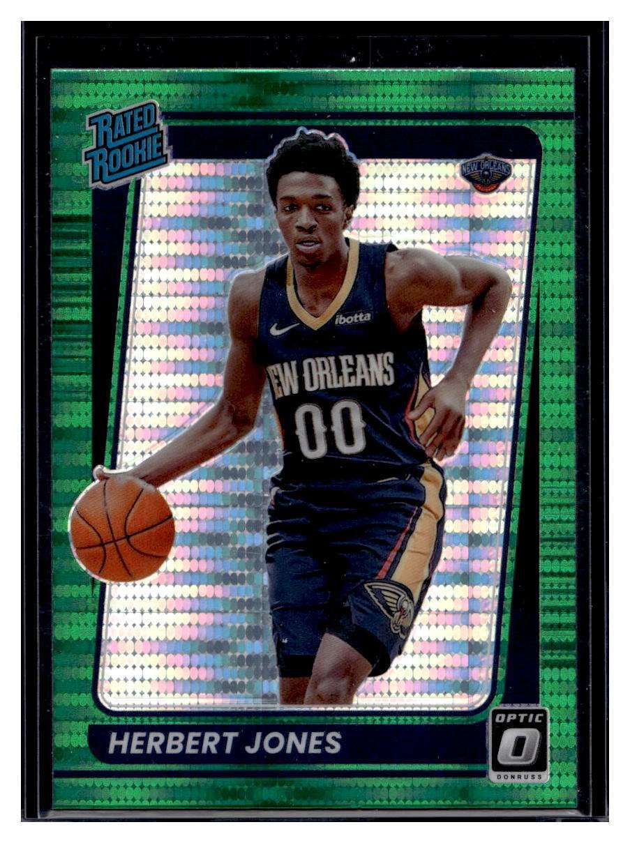 2021-22 Panini Donruss Optic Green Pulsar Prizm #157 Herbert Jones RC (B)