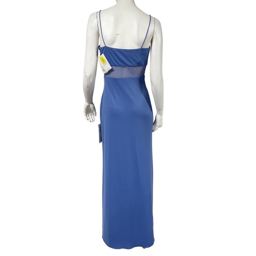 Womens NWT Vintage 90s y2k Betsy & Adam Sheer Waist Beaded Gown Long Dress Size - Picture 3 of 15