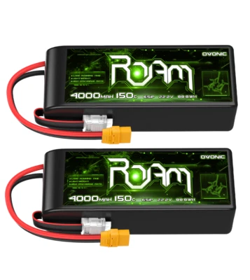 2X OVONIC 6S Lipo Akku 22,2 V 4000mAh 150C XT90 für RC Heli Jet FPV Drone Auto