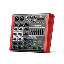 4 Channel Audio Interface DJ Mixer With 99 DSP Effects XLR 1/4 inch... Fast Ship