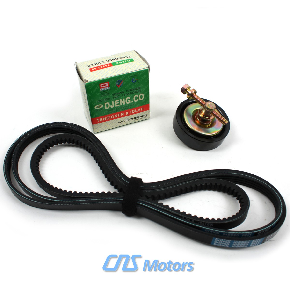 V-Ribbed Belt & Tensioner Pulley Kit Fits 2006-2011 Kia Rio Rio5