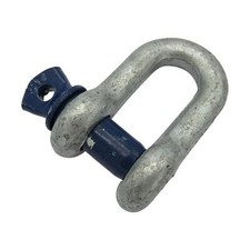 Galvanised Lifting Dee Shackle Screw Pin 13.5 Ton (13.5T D Towing Rigging)
