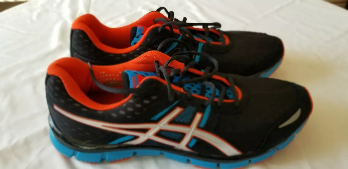 Men s Asics gel AHAR Running sneakers black Blue US Sz 11 eBay