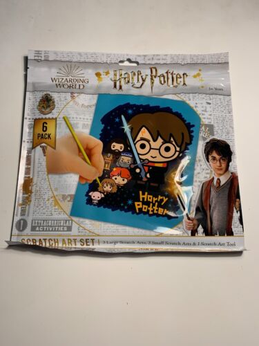 Harry Potter Wizarding World Scratch Art Set BRAND NEW Coles 6 Scratch Art Pages - Picture 1 of 6