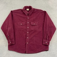 Vintage Five Brother Shirt Mens XL Red 90s Chamois Button Hunting Outdoor USA